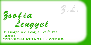 zsofia lengyel business card